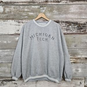 Michigan Tech Gray Crewneck Sweater